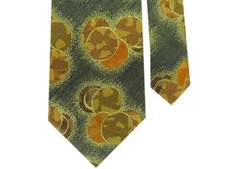 Krizia Uomo Men's 100 Silk Abstract Knit Neck Tie Green Multi 3 3/4" x 57"