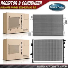 Radiator & AC Condenser Cooling Kit for Dodge Journey 2009-2010 L4 2.4L V6 3.5L