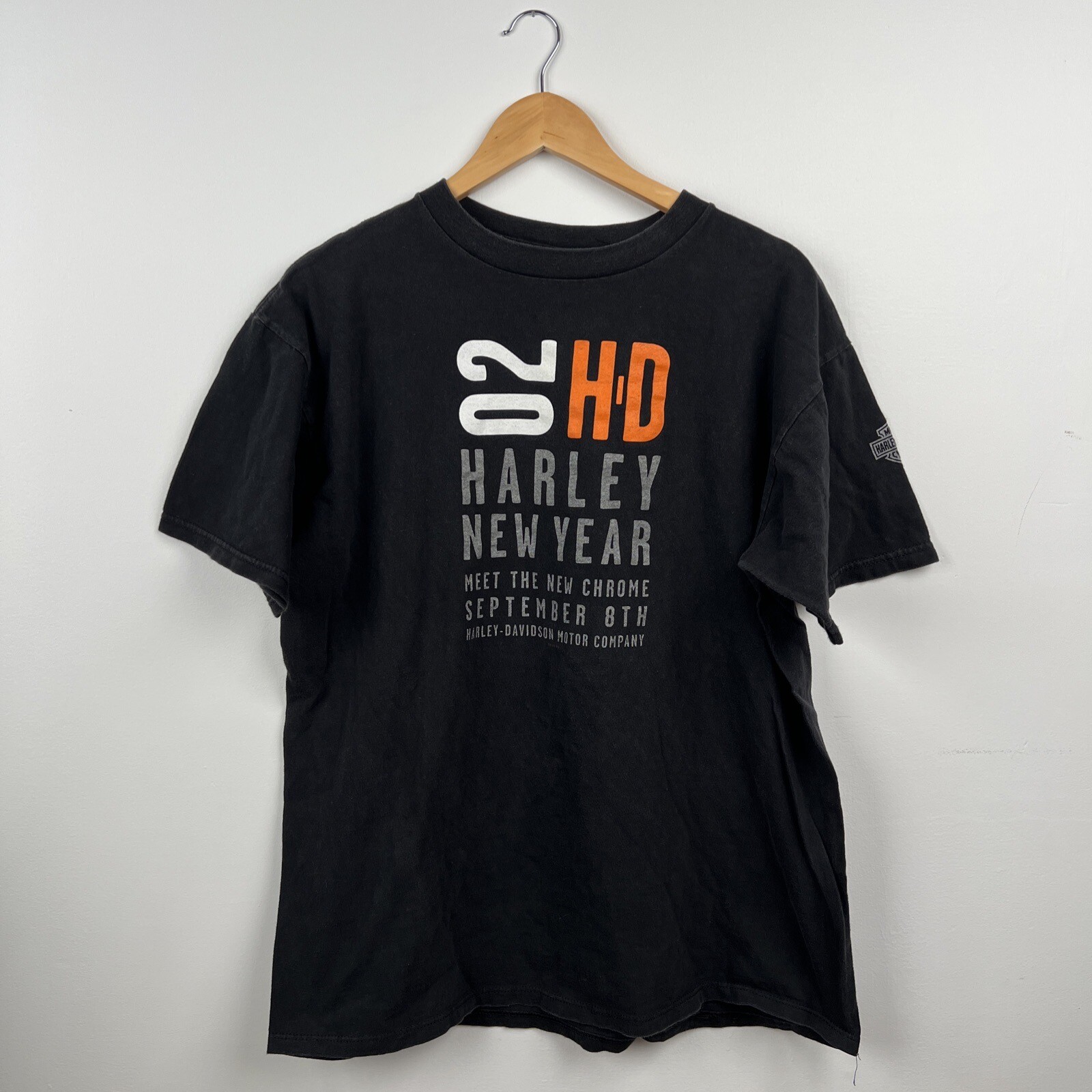 T-shirt Vintage Harley-Davidson 2001 – Taille XXL – Dessert Las Cruces NM, Recto-verso – Style Moto, Années 90