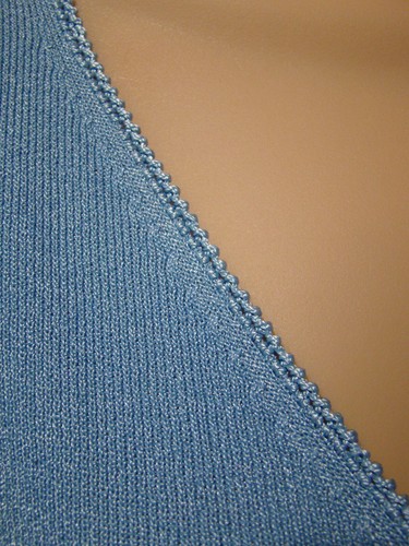 "Liz Jordan" Blue cardigan - 3/4 sleeve - Size L - Picture 6 of 10