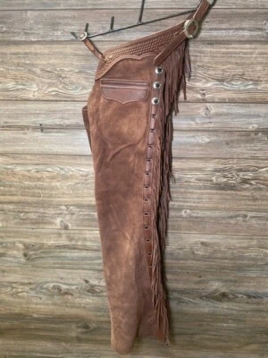 Handmade Western Leather Chaps, Leather Chinks for Horse Riding, Western Pants