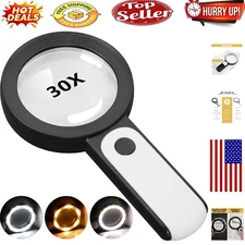 Dimmable 30X Magnifying Glass with Light - Perfect Gift for Low Vision Needs