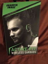 NEW Never Used Sharper Image Bluetooth Active Fit Wireless Earbuds SBT528GR