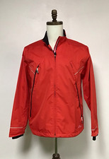 Asics Red Semi-Fitted Vented Full Zip Running Jacket Large WT0556