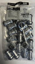 SIMPUSH 1/2 In. D Aluminum Conduit Coupling For Emt 20 Pk