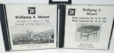 2 CD lot Wolfgang A. Mozart Piano Concerto Serenade in C Minor E-flat Major
