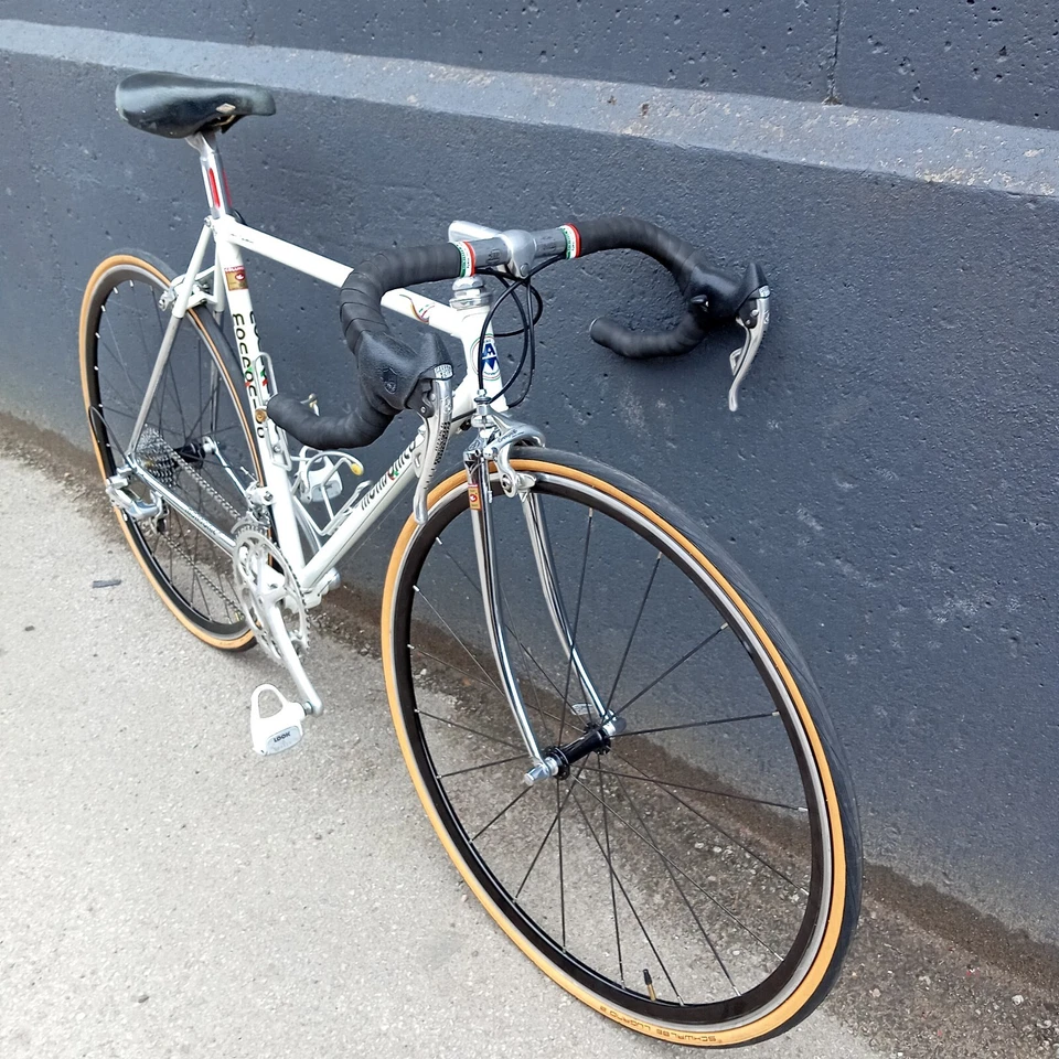 Groupe record vintage Mondonico Columbus SLX blanc métallisé Titianium 9 vitesses - Photo 2/4