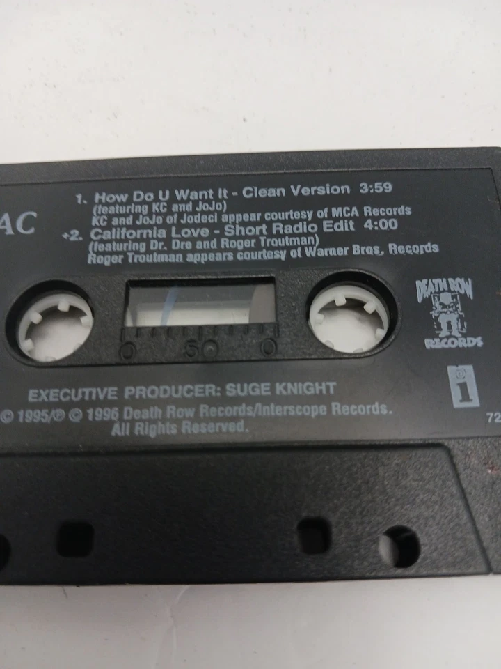 2Pac - California Love/How Do You Want It Cassette SINGLE Solid Black Cassette  - Image 2 of 4