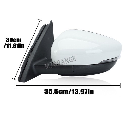 Driver White Blind Spot Side Mirror W/Heated 9Pin Left For Ford Escape 2020-2023 - Picture 4 of 15