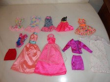 Vintage Barbie Doll Clothes Lot Gowns swim suit nightgown 11 Piece