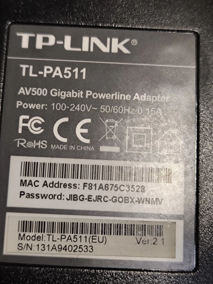 Adattatore Powerline Gigabit AV500 TP-Link TL-PA511 - Usato, Senza Scatola - Bild 2 von 4