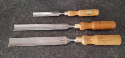 3 Vintage Mustermacher Hohlbeitel - Marples Sheffield 