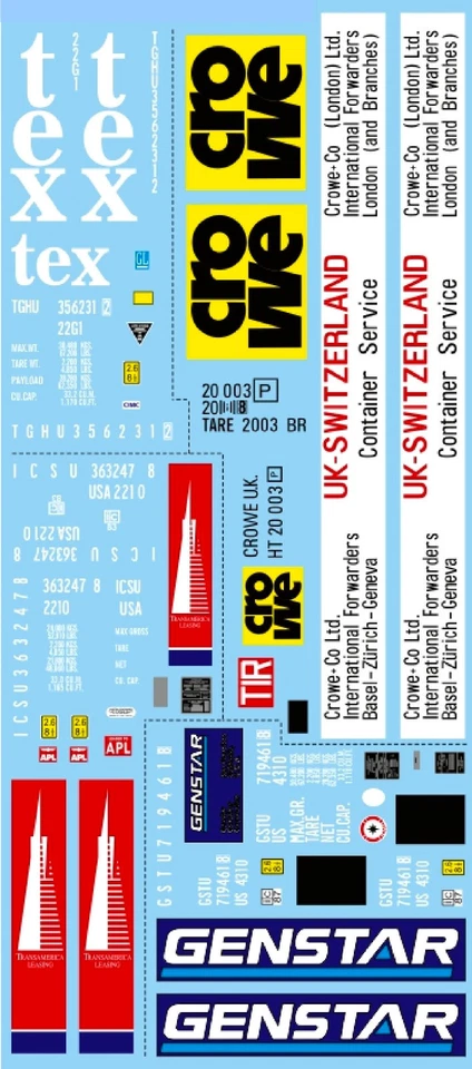 Spediciones 6 Metros 20' Contenedor 01 Contenedor 6m 1:43 Camión Calcomanía LKW - Imagen 2 de 3