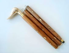 Brass Duck Style Head Handle Designer Wooden Walking Stick Handmade Cane Gift