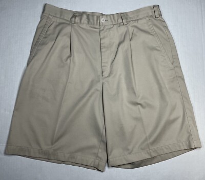 Nike Shorts Mens 36 Beige Solid Dri-Fit Dry Golf Chino Plated