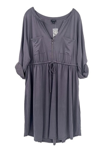 Eloquii Women's Plus Cocoon Stretch Sweater Dress CD4 Brown Size