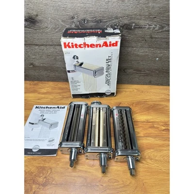 Kitchenaid 3 Piece Pasta Roller and Cutter Attachment KPRA Stand Mixer Italy - Image 1 of 4