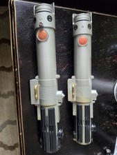 Star Wars Green Jedi/Blue Luke Force Action Spring Lightsaber Hasbro 2006