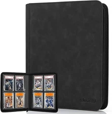 Graded Card Binder, Storage Binder for Graded Cards - 4 Slot, PSA Card Display A