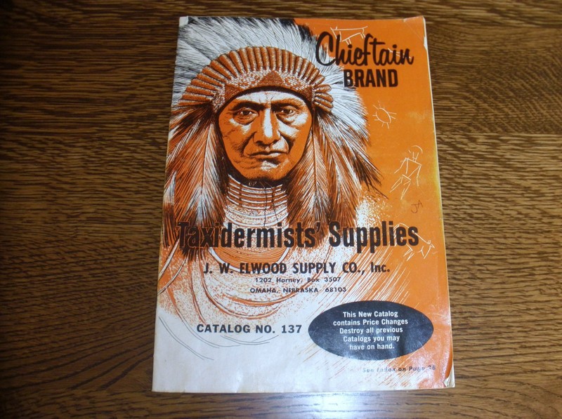 Vintage Chieftain Taxidermists' Supplies Catalog No. 137