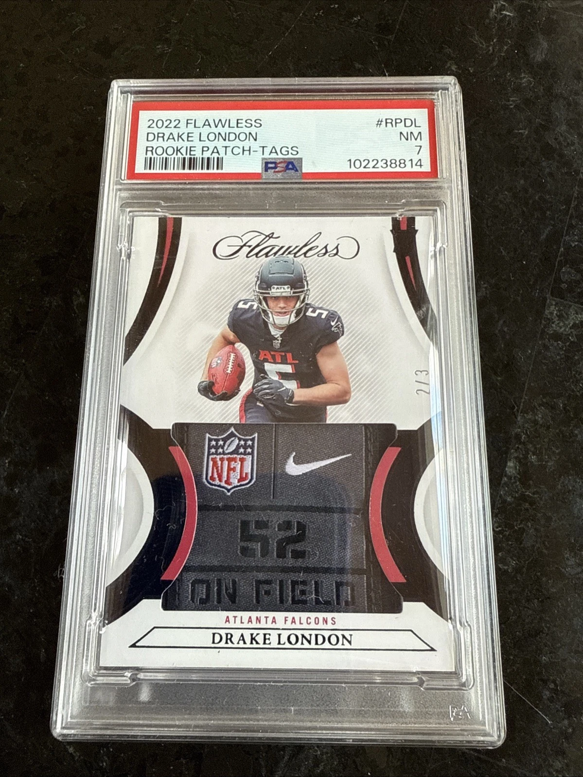 Drake London Panini Flawless Rookie Patches #RPDL Tags