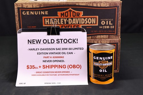 Vintage Harley-Davidson SAE 20W-50 Oil Can | Limited Edition Collectible