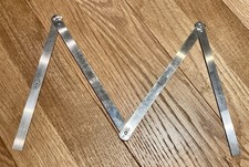 Vintage Chesterman 2 Foot Folding Steel Rule No.1266 Old Engineering Hand Tools