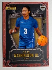 2022 WILD CARD MATTE TY TY WASHINGTON JR. ROOKIE WW RED CLIPPERS #WW-41 #16/25. rookie card picture