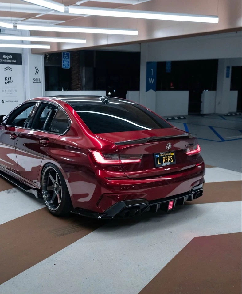 BMW G20 LCI Gloss Black LED F1 Rear Diffuser For 19-22 3 Series (M SPORT) - Image 3 of 4