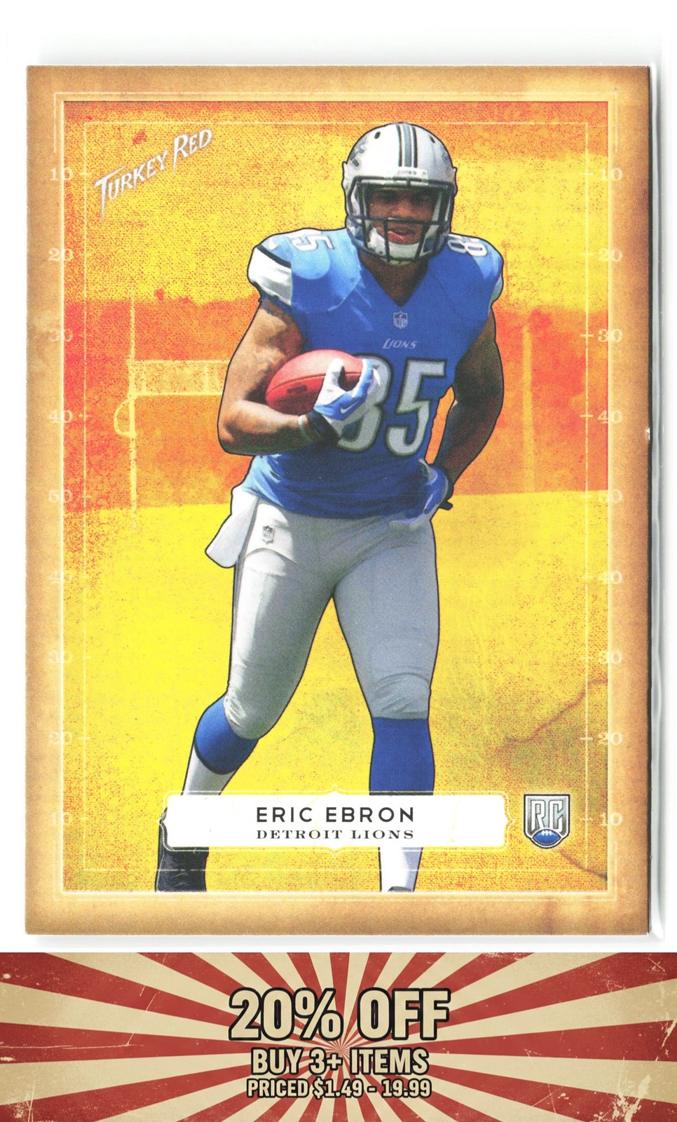 2014 Topps Turkey Red #57 RC Eric Ebron Detroit Lions