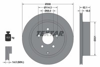 2X Textar Bremsscheibe Hinterachse U.A. FüR Infiniti, Nissan