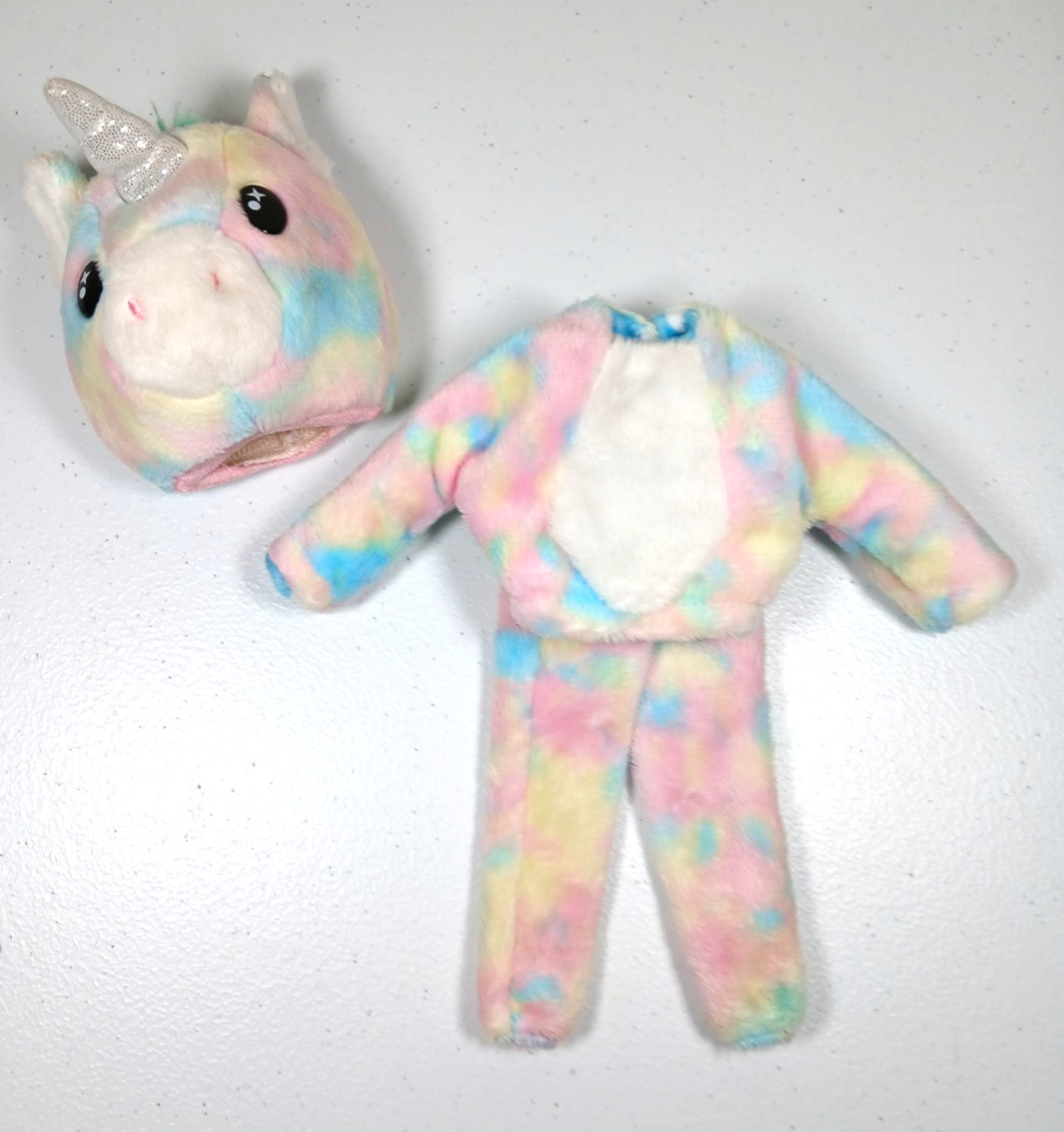 Barbie Doll Cutie Reveal Unicorn Outfit - Plush Head Top And