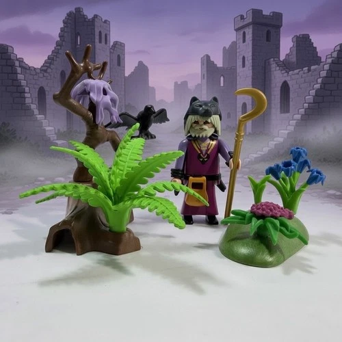 Playmobil 3944 Druid Spooky Tree Wizard Magician Figure Fairytale Vintage