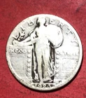 1926S US Standing Liberty SILVER Quarter! "San Francisco" Mint! Old US Coin!
