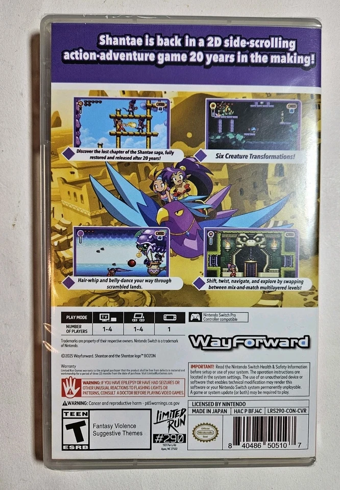 Nintendo Switch: Shantae Advance Risky Revolution LRG 10th Anniversary Variant - Image 2 of 3