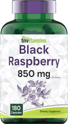 Black Raspberry Capsules 850mg Per Serving - 180 - 3 Month Supply!... 