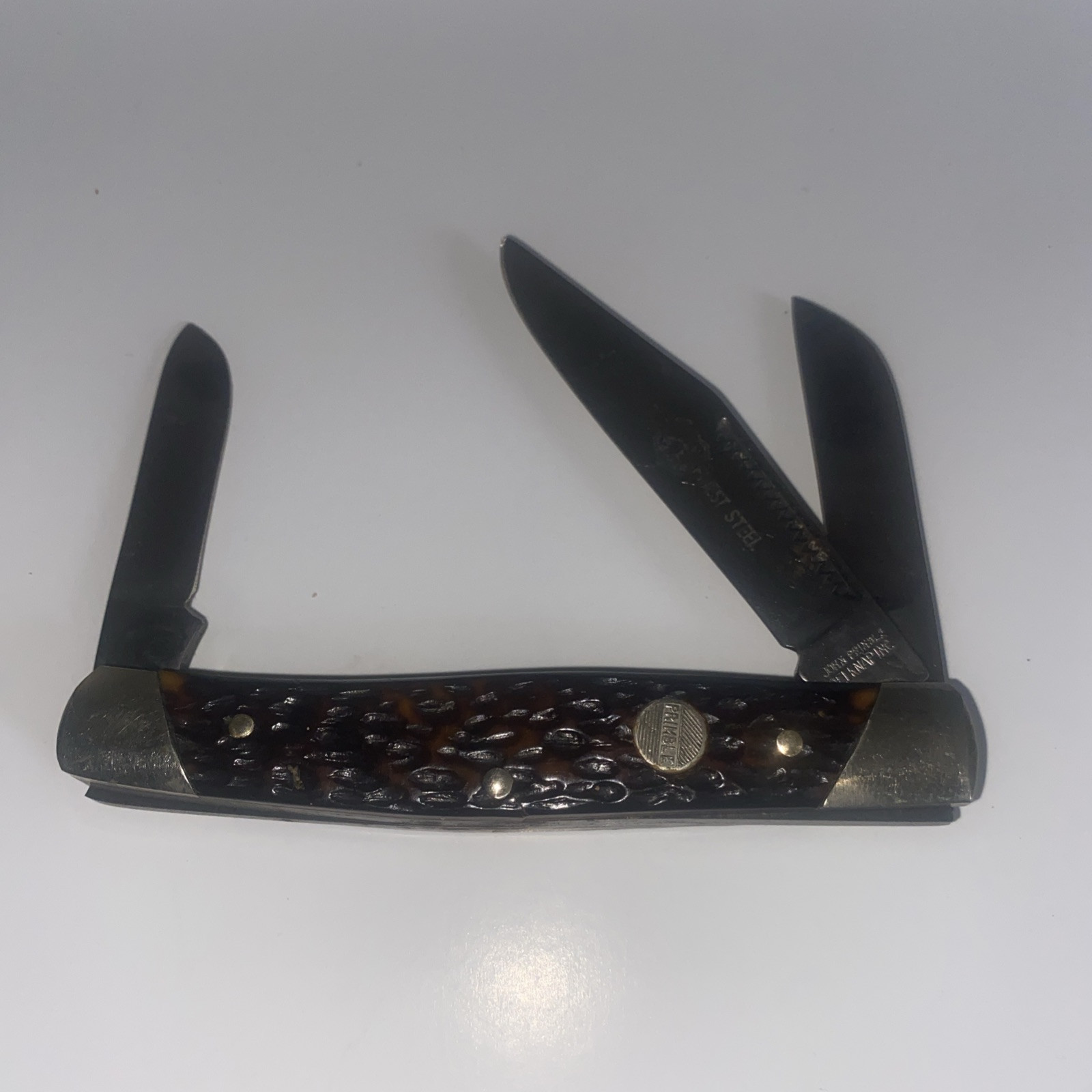 John Primble 5371 Stockman Vintage Pocket Knife -NICE
