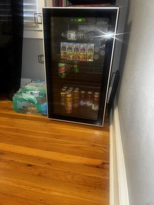 Glass Door Mini Fridge Cooler - 68 Can Beverage Refrigerator