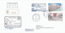 Belgium - Antarctic registered cover from MICROBIOKER Exp. (Kerguelen 2002-03)