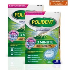 2 Pk Polident 3 Minute Antibacterial Dental A...