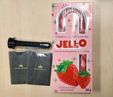 Jell-O Candy Cane Limited Edition + 2 King Palm Grinder Cards & Filter Tip Set