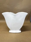 McCoy 6” Tulip White Glazed Ceramic Planter Vase Mid Century USA