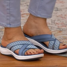 Comfortable orthopaedic walking slide sandal for women