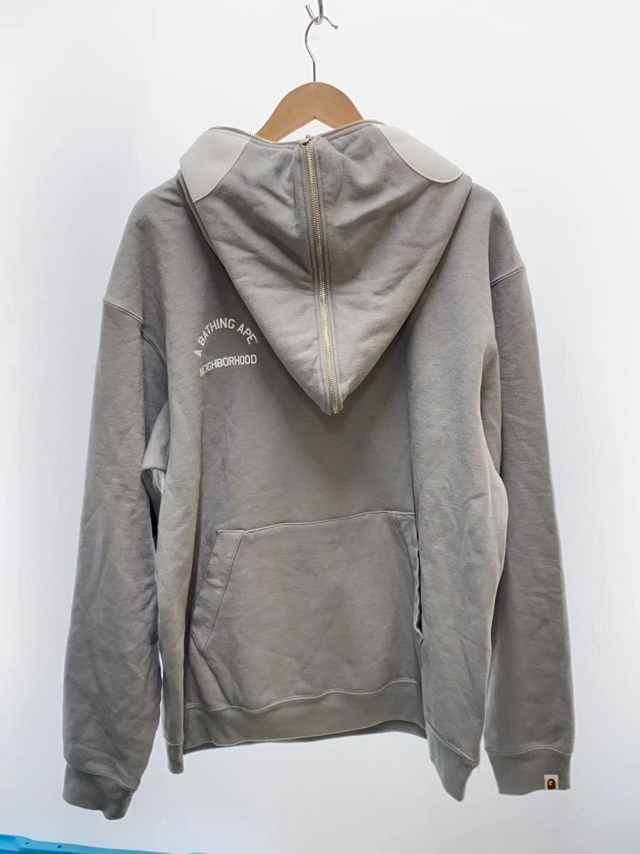 A BATHING APE (BAPE) Felpa con cappuccio e zip BAPE A BATHING APE grigia XL cotone #ED AZA