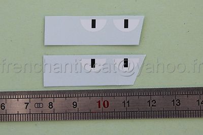 BC Miniature Vehicle 1/43 Racing Decal Band Black 1/2 Round White Heco