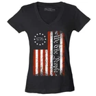 We the People 1776 American Flag Women's V-Neck T-shirt 4th of July Tee