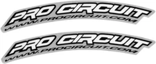 Pro Circuit Dirtbike Front Fender Decals White Sticker Pack Racing PAIR DC0010