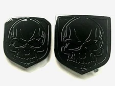Set Skull Badass Military Grille Rear Logo Emblem Badge For RAM 1500 2500 3500 