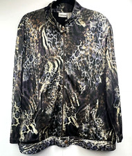 Chico's Woman's Jacket Animal Print Lined Size XL Long Sleeve Pockets Colorful