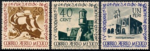 yad07 Mexico Air C111-C113 20c-1$ Yr 1940 Mint Never Hinged Sc$20 Pretty Set - Picture 1 of 1